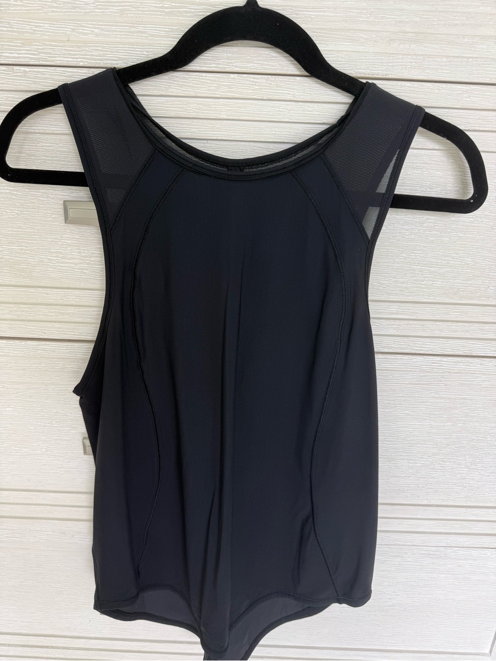 lululemon athletica Black Mesh-Panel Muscle Tank size 4